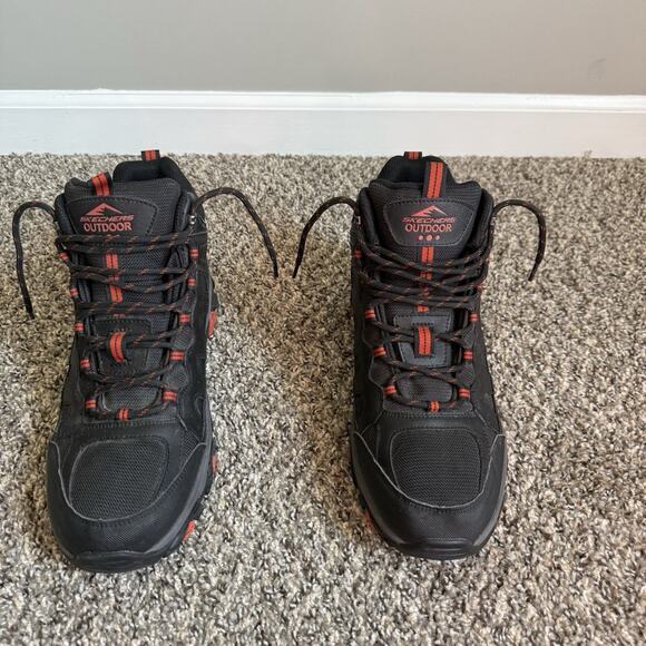 Skechers Outdoor Pine Trail Gotera Hiking Boots Men\'s 12 Black Leather/Textile